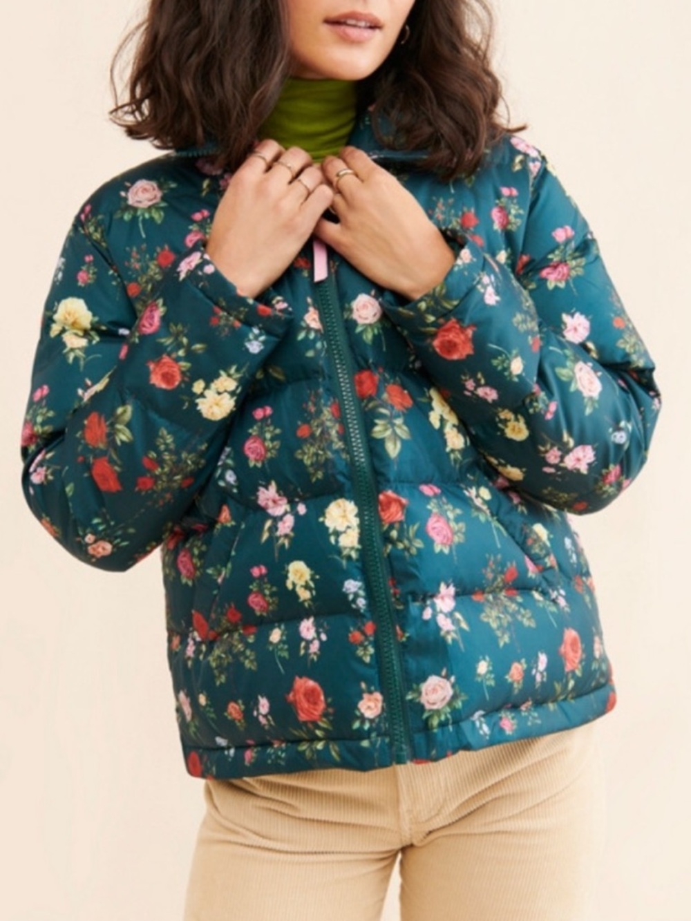 Rachel Antonoff Parker Jemma Rose Floral Puffer Jacket